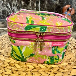 Lilly Pulitzer x Target-Fan Dance-Flamingo print-Travel Cosmetic/Train Case